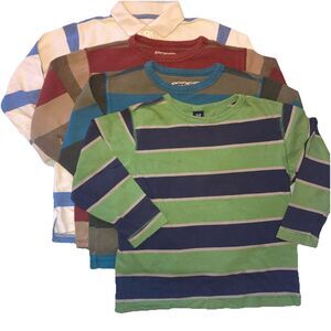 Boys 6/7 Long Sleeve Striped Shirt 4 Pc Bundle, Gap, Good/Fair